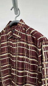 Salvatore Ferragamo Plaid Silk Shirt