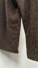 Comme Des Garcons Shirt Boiled Wool Cropped Wide Pants