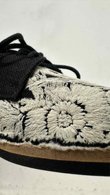 Ann Demeulemeester Canvas-upper Embroidered Derby