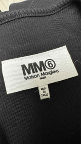 MM6 N/S Rib-knit Wrap-detailed Maxi Dress