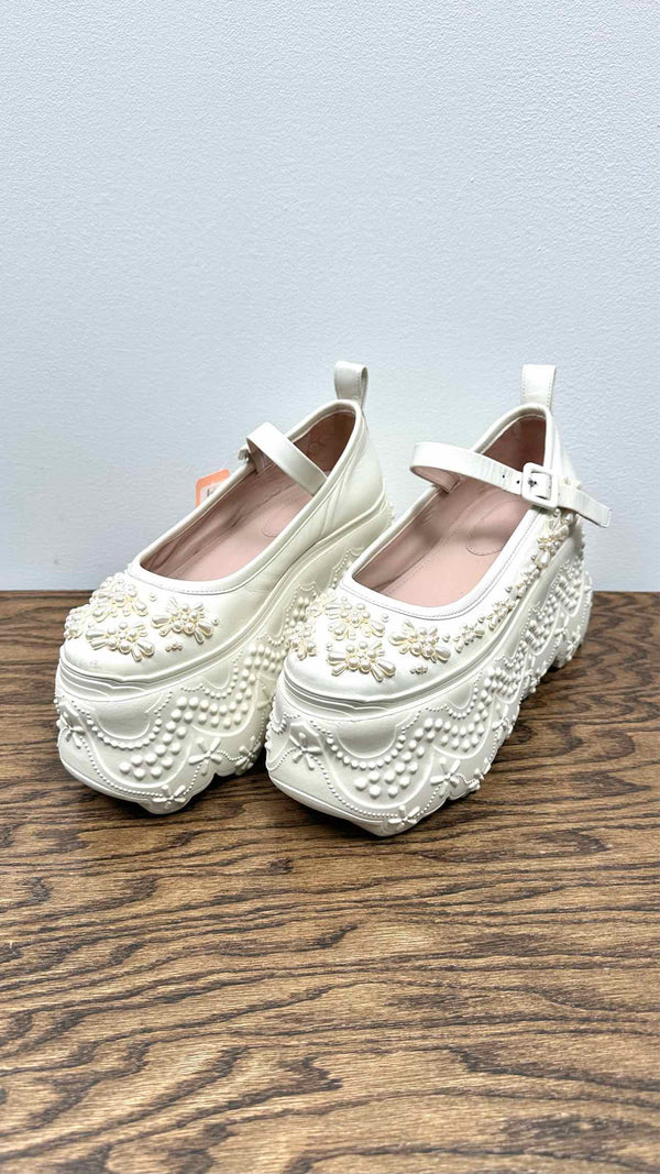 Simone Rocha Platform Beaded Ballet Flats