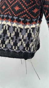 Raf Simons Iron-ring Cut-out Nordic Sweater