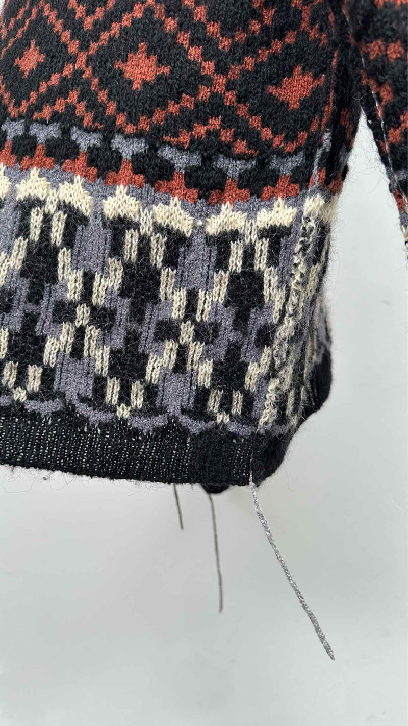 Raf Simons Iron-ring Cut-out Nordic Sweater