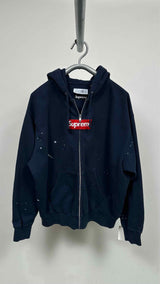 Supreme X MM6 Box-logo Zip-up Hoodie