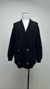 Prada Oversized Rib Double Breast Cardigan