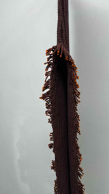 Eckhaus Latta Rib-knit Fringed Long Rope Skirt
