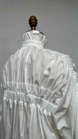 Noir Kei Ninomiya Puff-sleeve Ruched Shirt Maxi Dress
