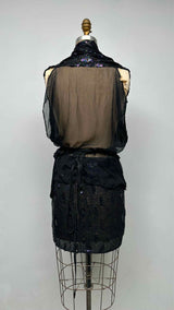 Ann Demeulemeester Silk Sequin Wrap Sheer Set-up