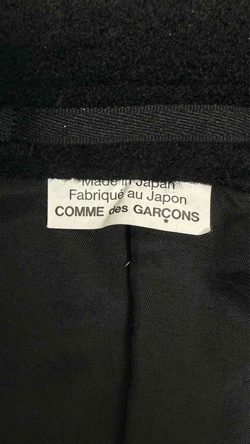 Comme Des Garcons Homme Plus Boiled-wool Wavy-seam Asymmetrical Jacket
