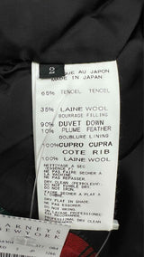 REGULATION Yohji Yamamoto Cropped Plaid Down Jacket