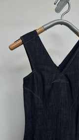 Derek Lam N/S Slim-fit Flare Denim Dress