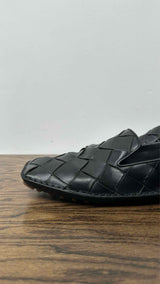 Bottega Veneta Square-toe Intrecciato Leather Slippers