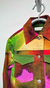 Dries Van Noten Multi-color Gradient Denim Jacket