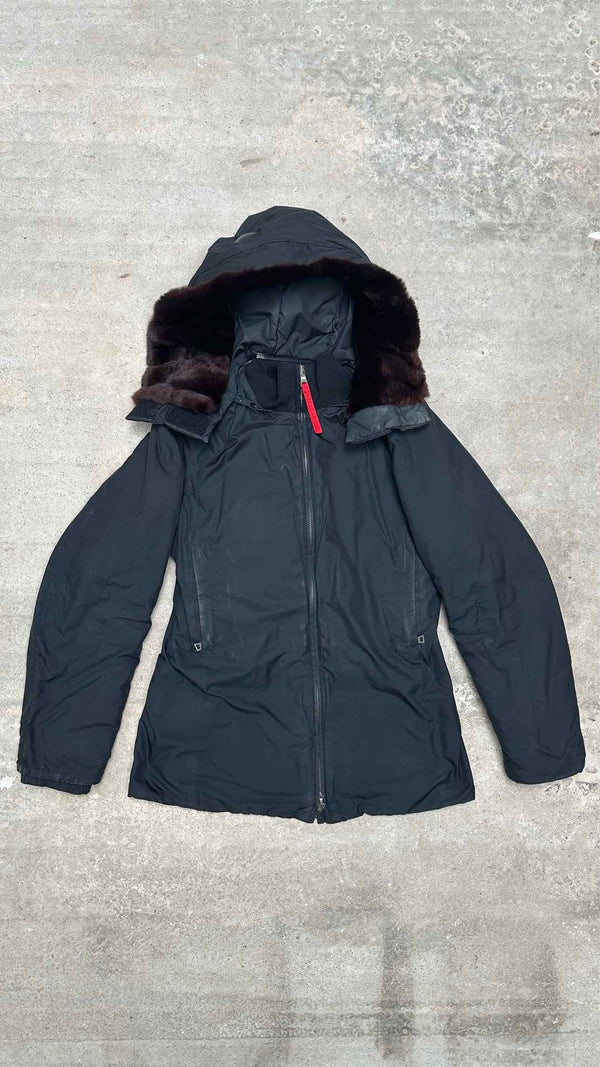 Prada Sport Packable Hooded Puffer Coat