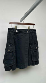 Dion Lee Pleated Cargo Denim Mini Skirt