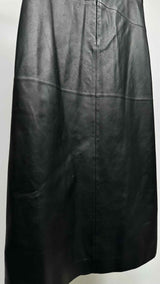 Gabriela Hearst Pleated Leather Long Skirt