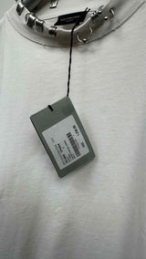 Balenciaga Oversized Embellished-Neck Distressed T-shirt