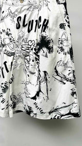 Comme Des Garçons Shirt Printed Wide Shorts