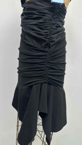 MUGLER Asymmetrical Cut-out Tulle Dress
