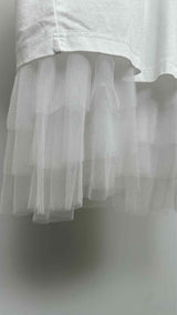 Noir Kei Ninomiya Mes-Layered Open-Back Tee