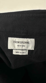 Thom Browne 4-bars Zip-up Moleskin Shirt