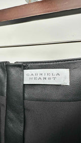 Gabriela Hearst Pleated Leather Long Skirt