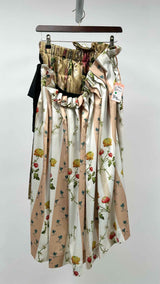 Simone Rocha Layered Floral Satin Midi Skirt