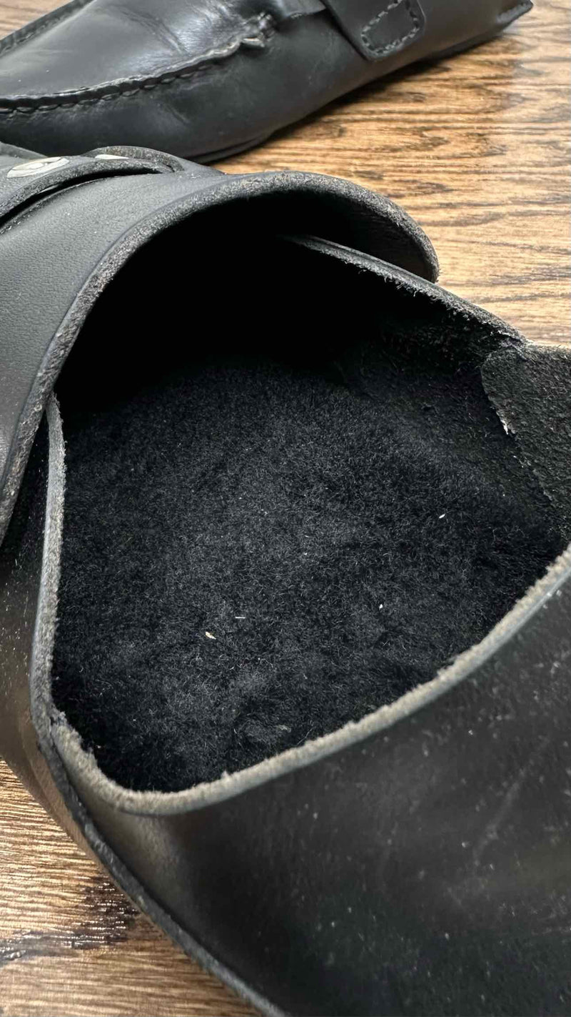 LOEWE Pointy Shearling Moccasins