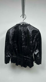 MUGLER Patent-embossed Leather Jacket