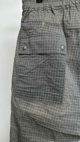 Rick Owens Grid Pattern Drawstring Bermuda Shorts