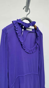 Balenciaga L/S Ruffle Sheer Dress