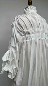 Noir Kei Ninomiya Puff-sleeve Ruched Shirt Maxi Dress