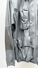 Off-White Leather Bomber Jacket