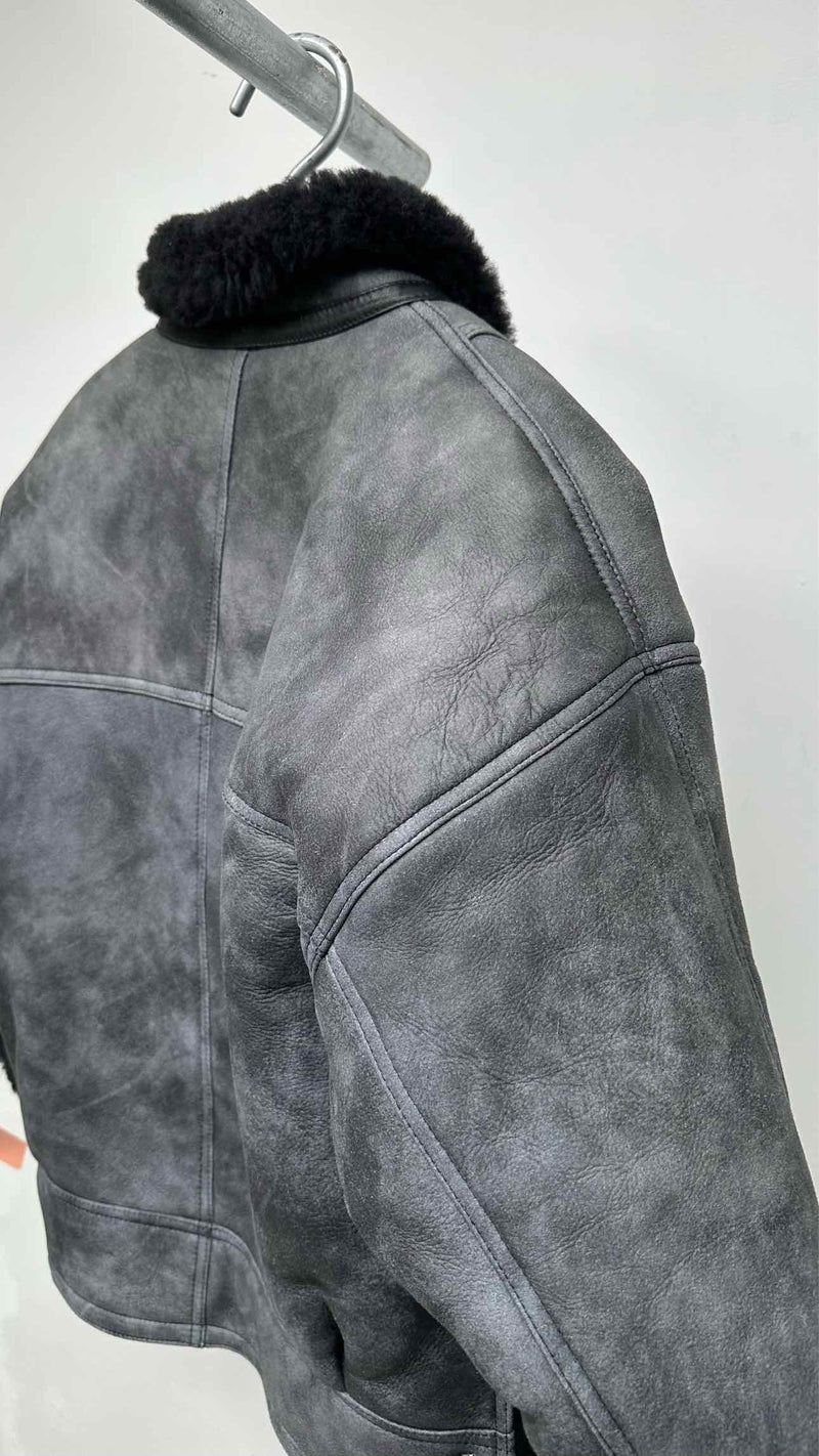 Sandro Shearling Short Coat