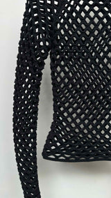 Alaia High-neck Fish-net Sweater