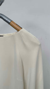 The Row Crepe Long Puff-Sleeve Blouse
