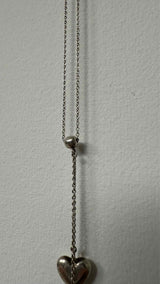 Tiffany&Co. Lariat Two Heart Charm Necklace