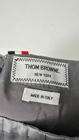 Thom Browne Pleated Silk A-line Long Skirt
