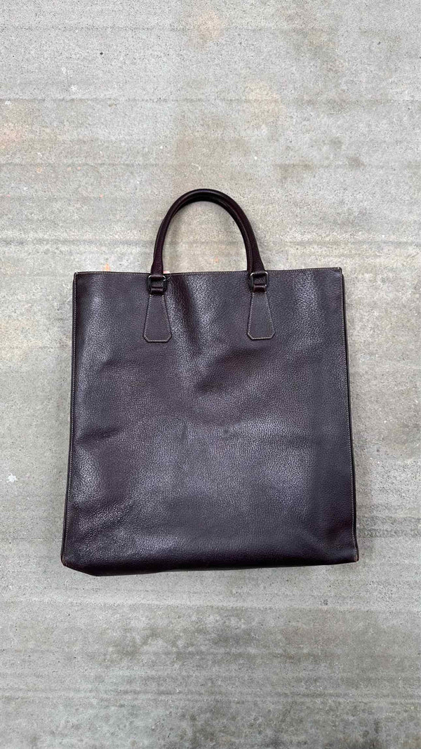 Prada Large Leather Tote Bag