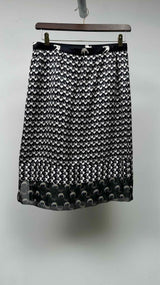Louis Vuitton Bottom Sheer Printed Silk Skirt