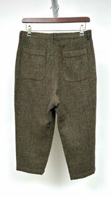 Tricot Comme Des Garcons Pleated Cropped Tweed-wool Pants