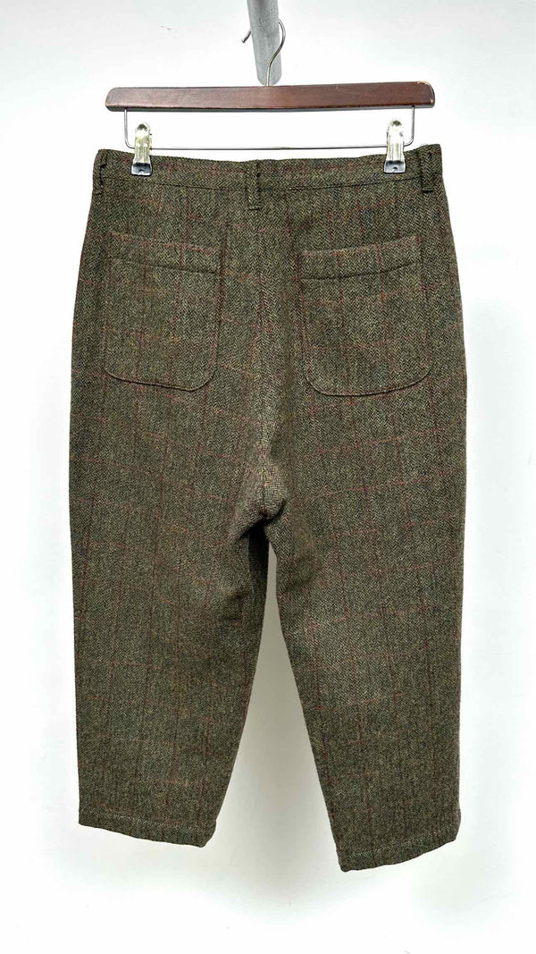 Tricot Comme Des Garcons Pleated Cropped Tweed-wool Pants