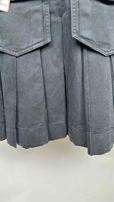 Dion Lee Pleated Cargo Denim Mini Skirt