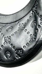 Marine Serre Eclips Mini Embossed Leather Bag