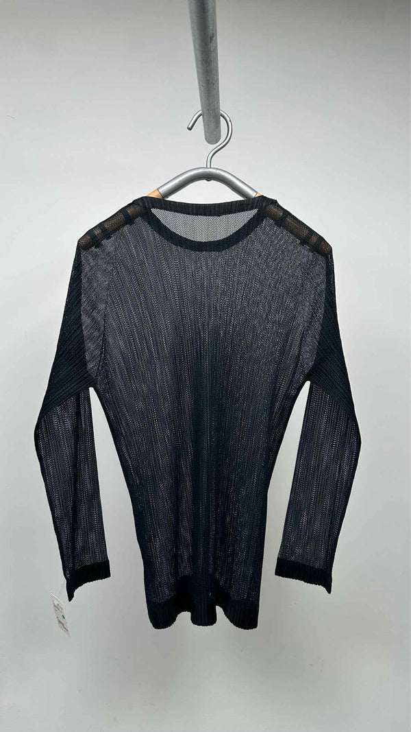 Issey Miyake Men L/S Mesh-pleated Top