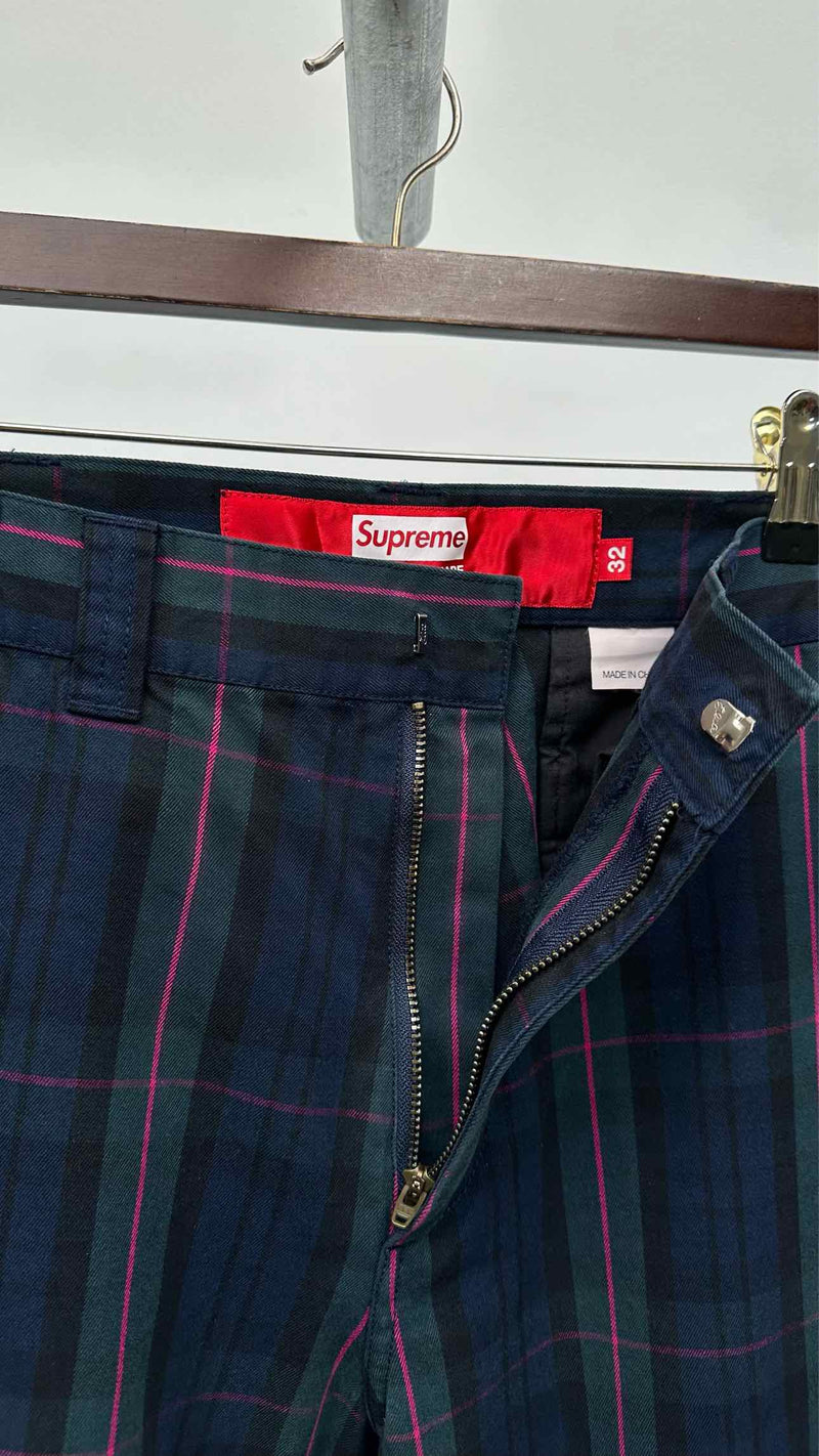 Supreme X Junya Watanabe Plaid Painted Work Pants