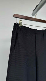 Issey Miyake Rib Pleated Wide Easy Pants