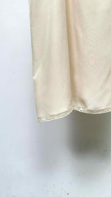 PRADA N/S Lace-trim Silk Slit Dress