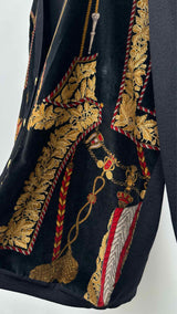 LOEWE Baroque-pattened Velvet-hybrid Cardigan