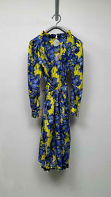 Balenciaga L/S Hybrid Multi-floral Pleated Dress